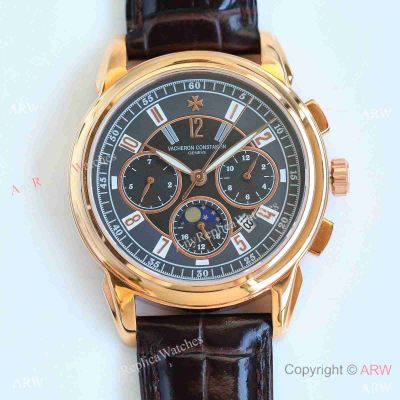 TW Factory Swiss 9100 Vacheron Constantin Patrimony Moon Watch Rose Gold